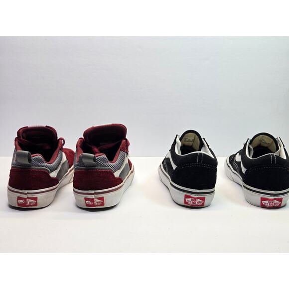 2 Pair Lot Vans Old Skool Low Top Unisex Skateboard Shoes Sz. 2Y & 1.5Y | Bundle - Picture 5 of 8
